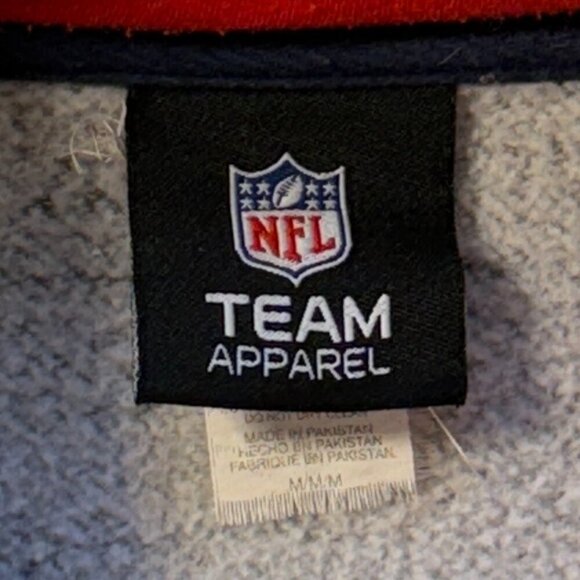 New England Patriots NFL Navy Full Zip Hoodie Large Pats Logo Size Medium - Picture 4 of 8